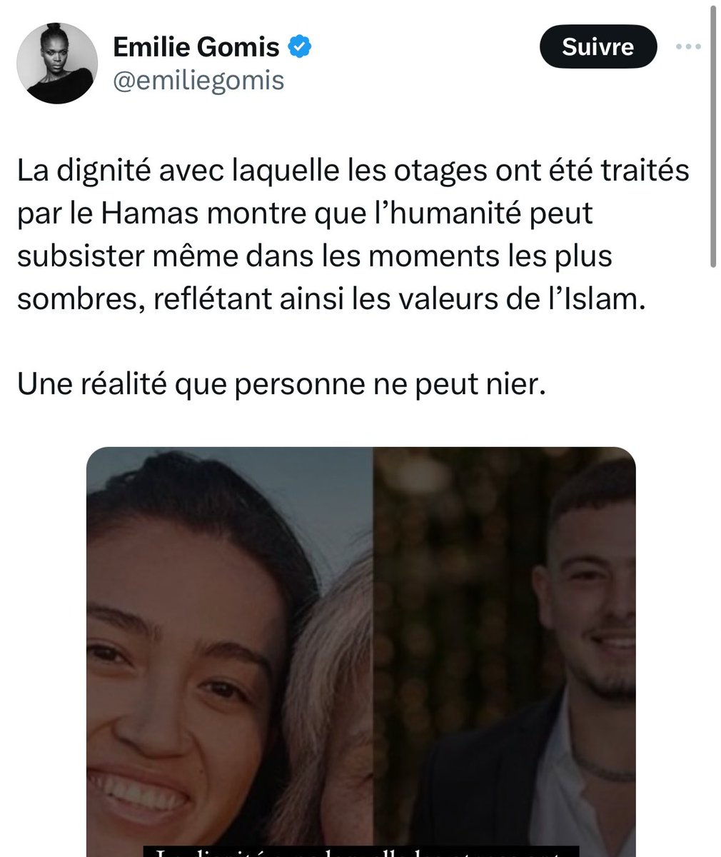 julienbahloul's tweet photo. Ah vraiment Emilie ?

Les islamistes du Hamas traitent bien les otages ?

Je propose du coup que tu te portes volontaires pour aller remplacer les otages. 

Comme ça toi tu vis ta meilleure vie et nous on récupère nos sœurs et filles qui se font violer. 

Ça te va ? @emiliegomis https://t.co/uVDr57GbuF