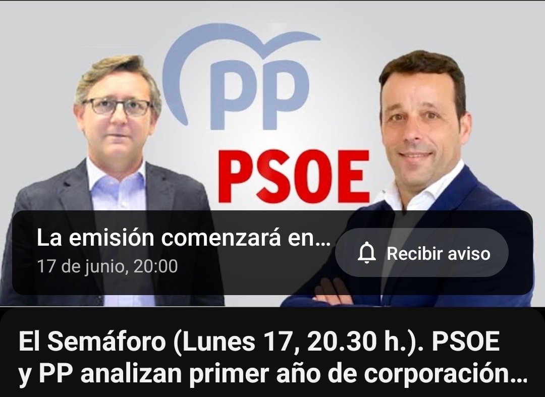 ▪️ Lunes 17. 20.30 h.
Con <a href="/JavierPerales_/">Javier Perales</a>  (<a href="/linarespsoe/">PSOE Linares</a>) y con <a href="/emendozacasas/">Enrique Mendoza</a> (<a href="/linarespp/">PP Linares</a>)
youtube.com/live/8-RZxo0wk…
En #ElSemáforo, como siempre con <a href="/MiguelDlaCamara/">Miguel Angel De la Cámara</a>, <a href="/Juana_Cruz7/">Juana Cruz Sánchez</a>, <a href="/AnthonioBarrios/">Antonio Barrios</a>, y Juan Carlos Trujillo