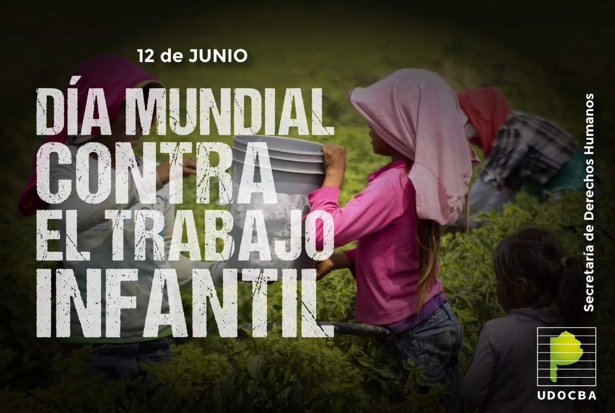 udocbacentral's tweet photo. Hoy, en el Día Mundial contra el Trabajo Infantil, hacemos un llamado a la sociedad toda para proteger a nuestras niñas y niños y asegurar que su lugar esté en las escuelas, no en el trabajo. No olvidemos que cada acción cuenta. https://t.co/idFuCjlY4f