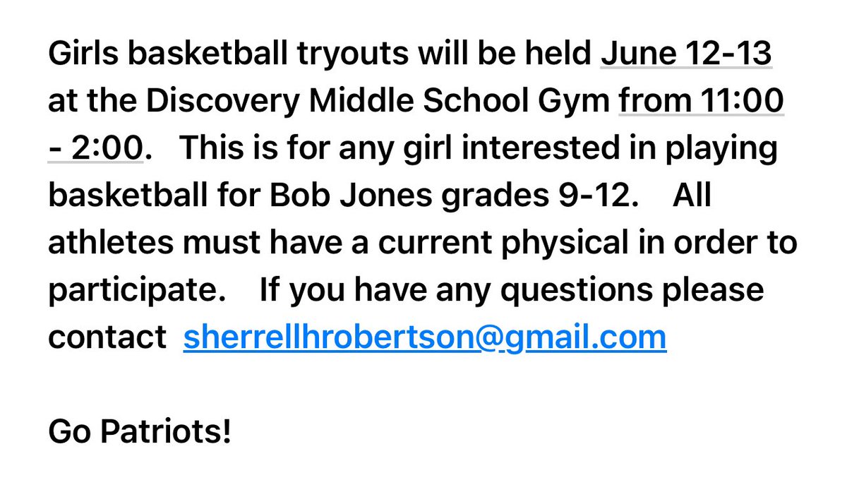 Bob Jones Patriots (@bobjoneshigh) on Twitter photo 