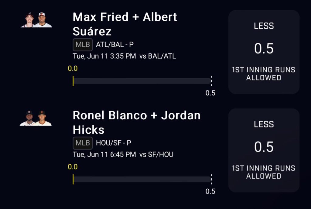 NRFI sweat for the day courtesy of <a href="/TrokiandoDfs/">Trokiando</a> ⚾️

❤️ if tailing!

All his plays ➡️ whop.com/1of1dfs/