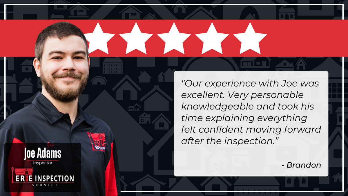 Awesome review for Joe🥳
Personable &amp; knowledgeable - some of the best qualities in an inspector🙌
Always appreciate getting to work with Mike Vonderau and his clients😊

Call us today or go online to schedule your home inspection🏠
☎️800.434.6022
🌐erieinspect.com