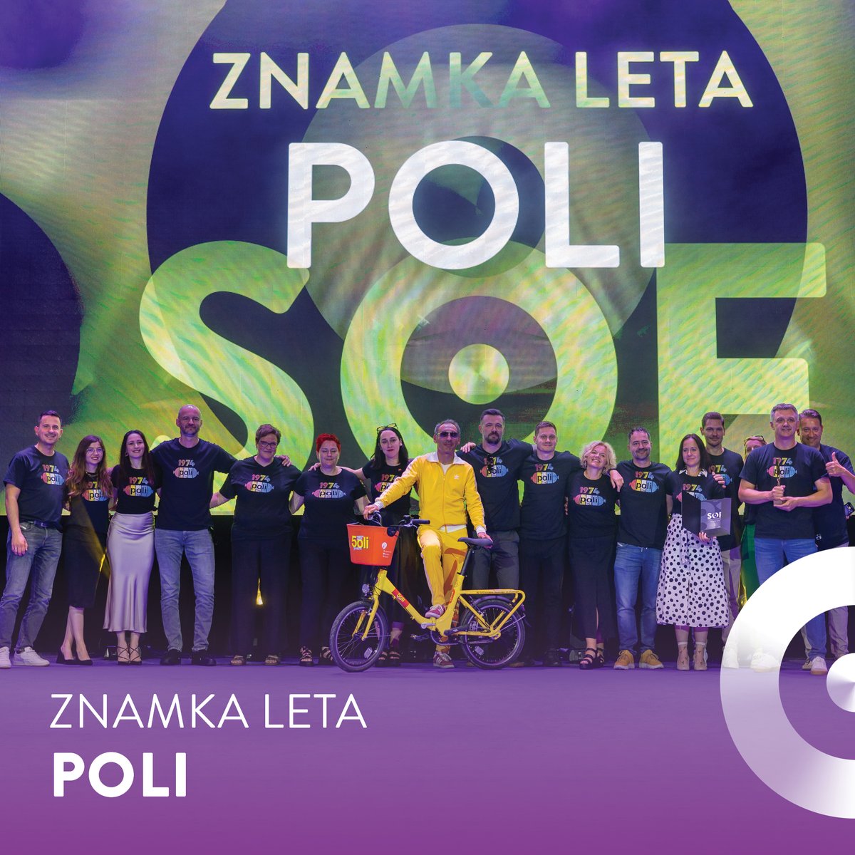 festivalSOF's tweet photo. Ob razglasitvi Znamke leta je našo vijolično barvo zaslepila rumena. Čestitke Poli in Perutnina Ptuj! 💛💜 https://t.co/7NqrrDPIZL