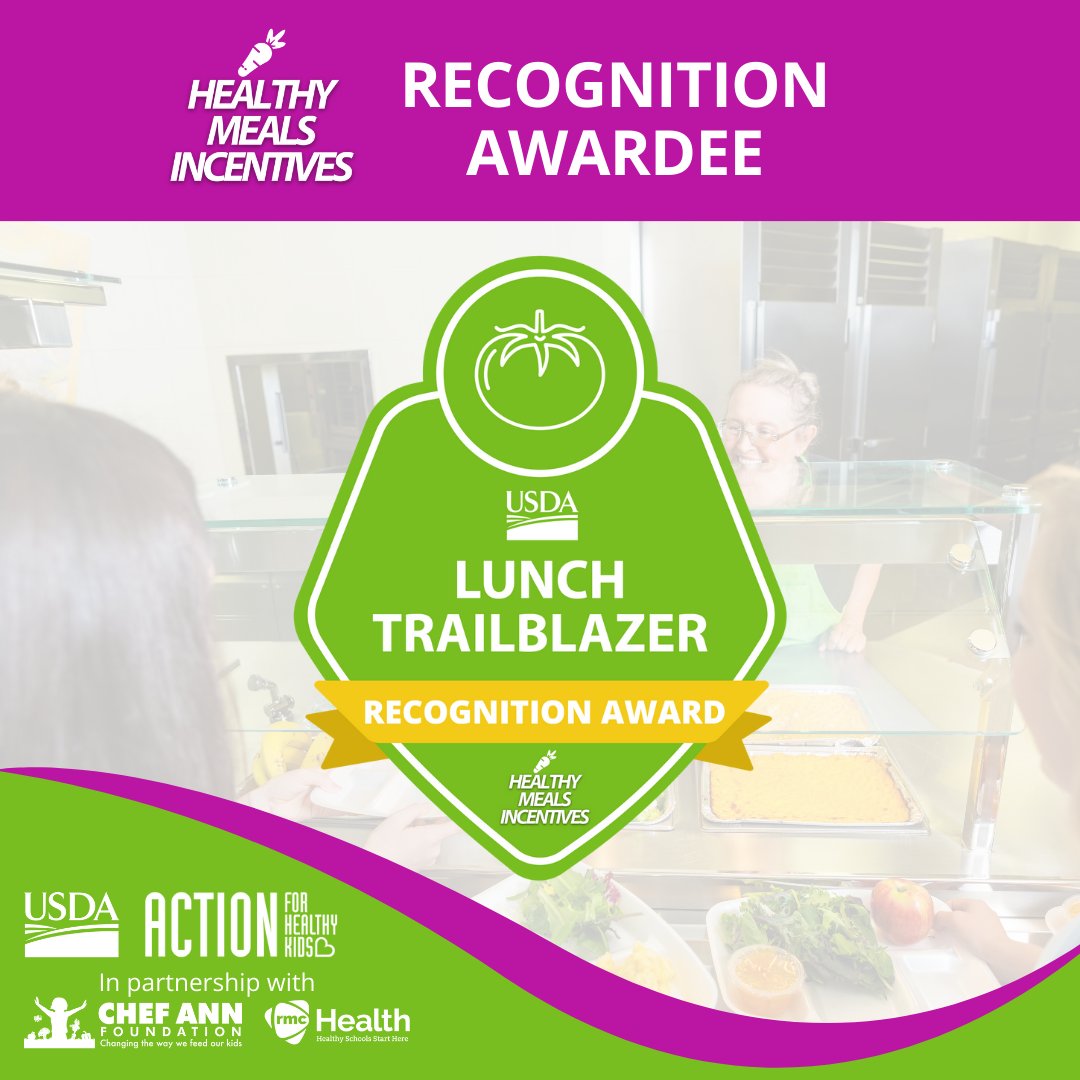 Congrats to Lansing Catholic Central HS &amp; <a href="/UrbandaleCSD/">Urbandale Community School District</a> for receiving <a href="/Act4HlthyKids/">ActionforHealthyKids</a> &amp; <a href="/USDANutrition/">USDANutrition</a>'s #HealthyMealsIncentives Lunch Trailblazer Award. Both have reduced sodium in school lunch while keeping meals delicious! 🎉Learn more: healthymealsincentives.org/awardee-spotli…