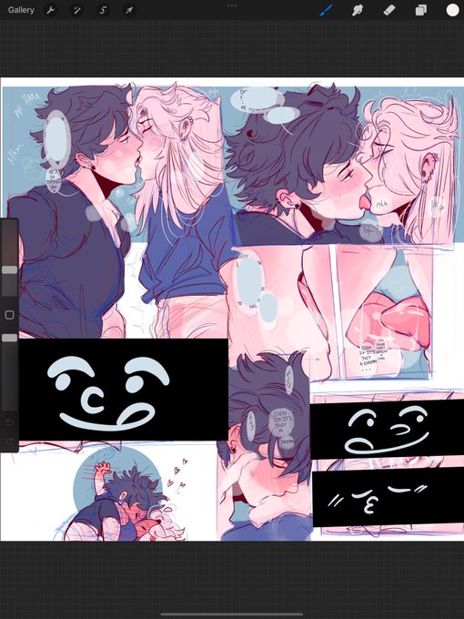 Some old (On Tre Pai) from last year that I still enjoy it's an eight page comic. The continuous struggle of Matt's hair 🥲 