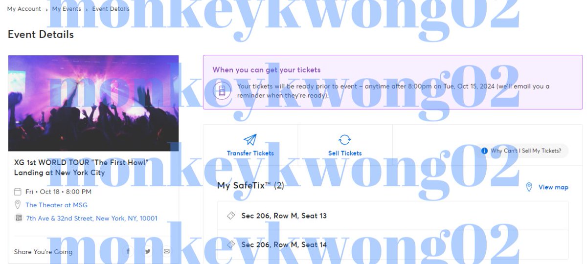Selling my XG presale 1st World Tour "The First Howl" Landing at New York City Tickets. I got section 206, Row M, Seat 13 &amp; 14.   

Reason for selling: Got better tickets for Chicago Landing. Willing to sell for cost. Can do meetup in NYC.

#xg #xgworldtour #firsthowl