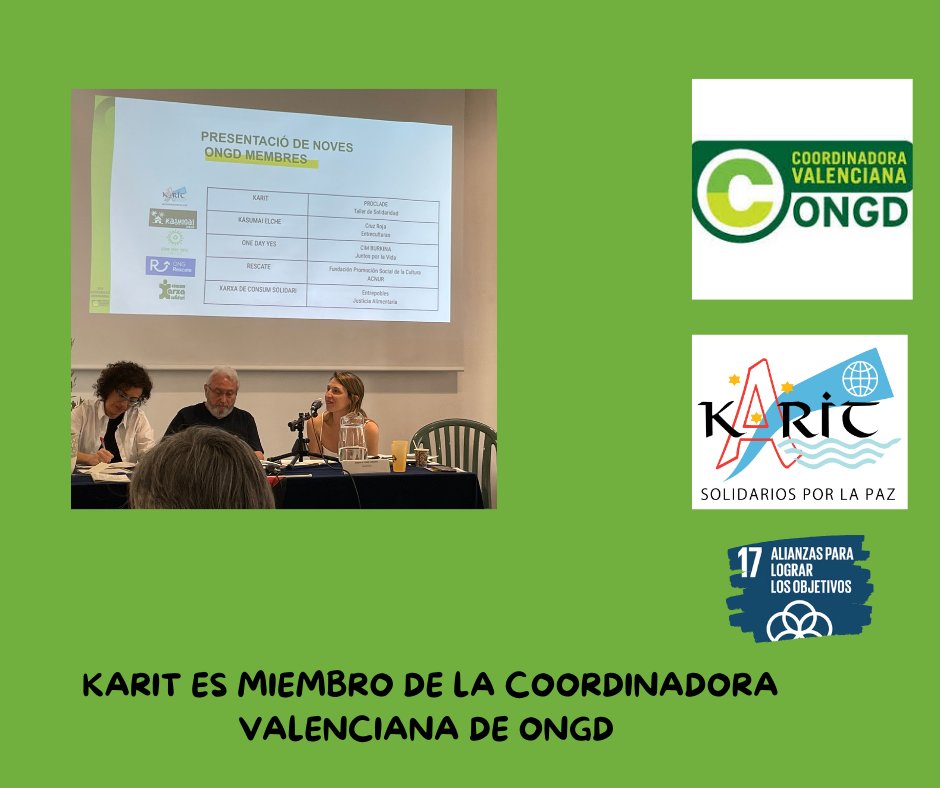 Karitsolidarios's tweet photo. El 8 de junio fue aprobada por @CVONGD el alta de KARIT como miembro de la misma. Gracias. Nos mueve trabajar en red. Queremos agradecer @fundaciontds y @fproclade su presentación, somos @REDES_ONGD desde siempre. Gracias
#ODS17 #Alianzas #ConPocoMucho #FraternidadqueTransforma https://t.co/ZzvSf4oqfs