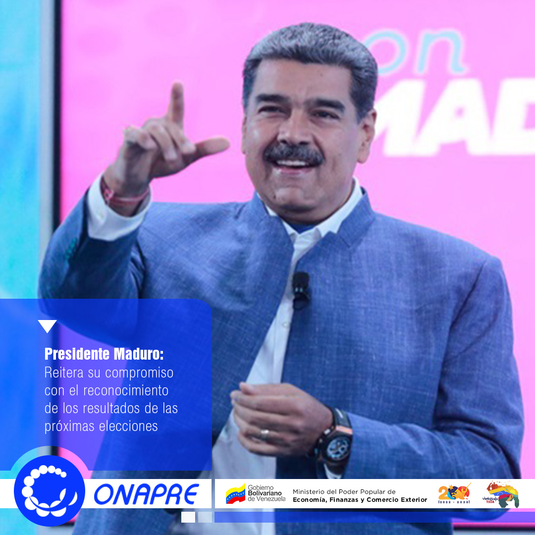 #11Jun | El Presidente de la República <a href="/NicolasMaduro/">Nicolás Maduro</a>, afirmó estar listo para firmar acuerdo electoral para el reconocimiento de los resultados en los próximos comicios del 28 de julio.

#NicoLeEchaPichón