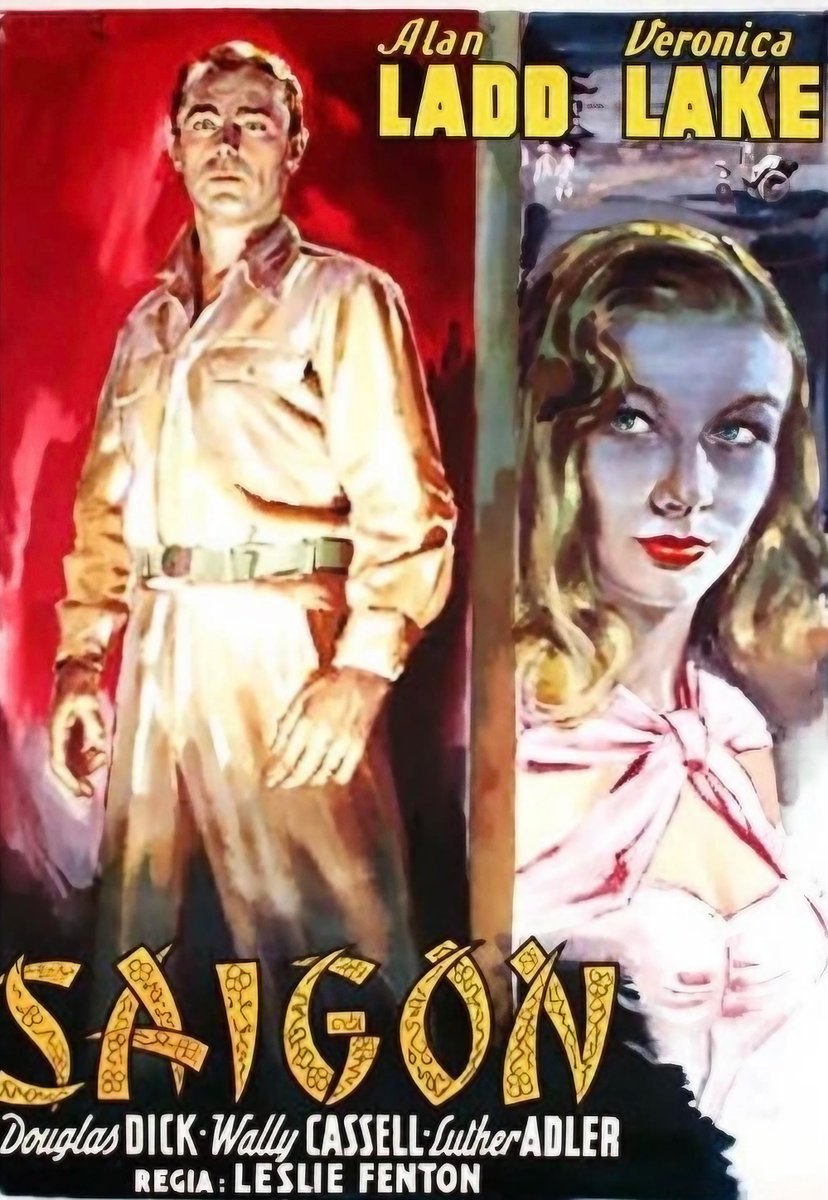 Had  a ball watching the new Blu-Ray of SAIGON, the last film of my favorite screen team Alan Ladd &amp; Veronica Lake. Gorgeous Film Noir cinematography. Great Summer fun! 🎬🔥❤️