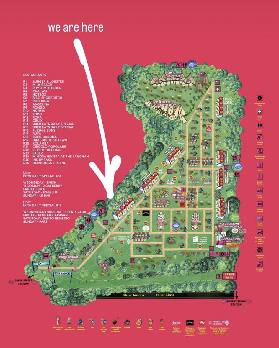 Home for the next 6 days <a href="/TasteofLondon/">Taste of London</a>