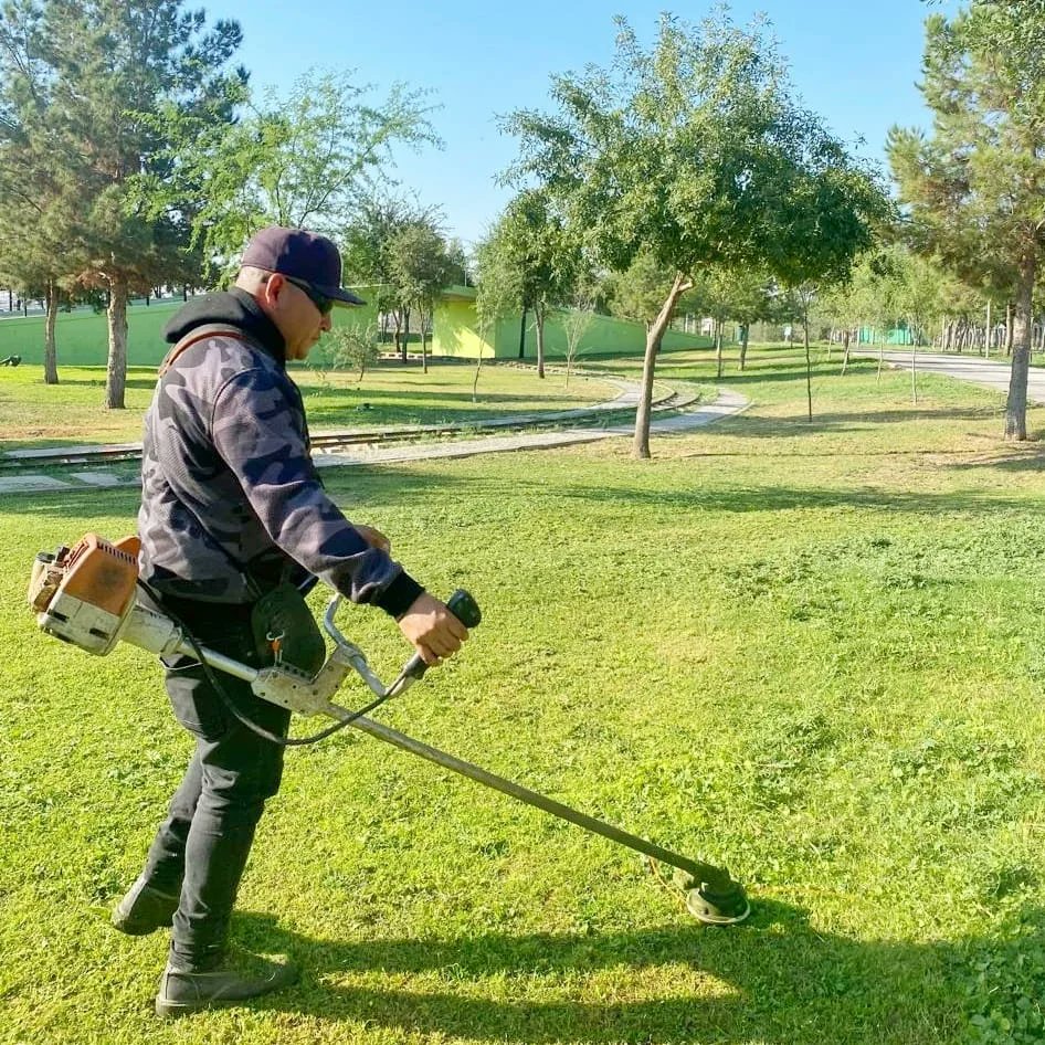 Comenzamos este día cuidando de las áreas verdes en el Bosque Urbano 🌳 

Se realiza corte de césped, rastrillado, desmalezado y limpieza general 🍂

#TorreónSiemprePuede 💪
