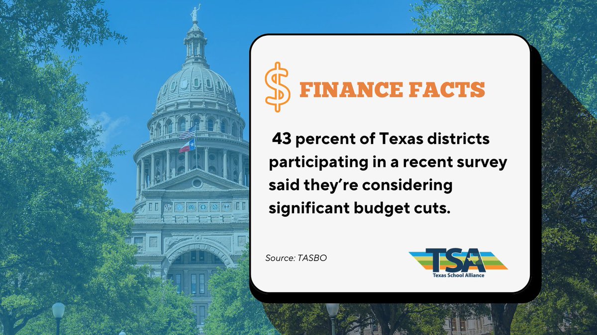 Alliance_Texas's tweet image. In 2023, the Governor &amp;amp; Texas Legislature didn&apos;t use the  $33 billion surplus to put meaningful new dollars into Texas classrooms. After several years of high inflation, many school districts are now looking at budget cuts that will impact students &amp;amp; teachers. #txlege #txed