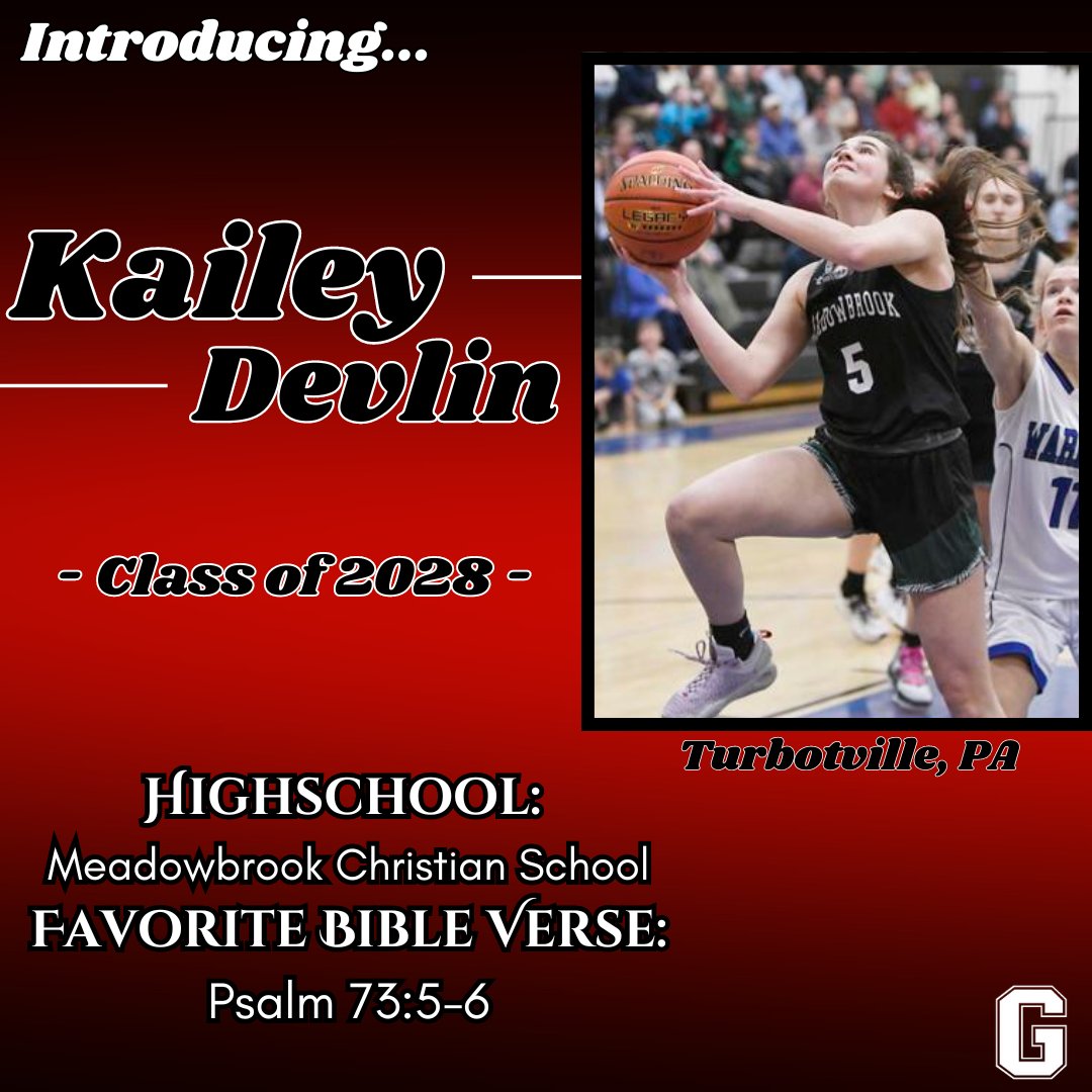GCC_WBB's tweet photo. GC Family, help us welcome our newest wolverines🏀
First up☝️ is 5'8" guard, Kailey Devlin!‼️
◾️Why Grove City?
"I chose Grove City because of its Christian values, strong academics and family atmosphere."
#wolverinestogether #gccathletics #classof2028 https://t.co/emLD5EOiW7