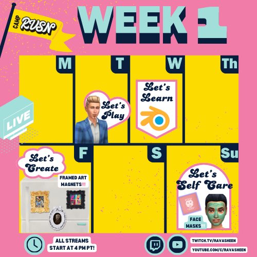 Week 1 of Camp RVSN starts today! I have so much planned this summer including a mini virtual yoga retreat! It kicks off today at 4 PM PT!