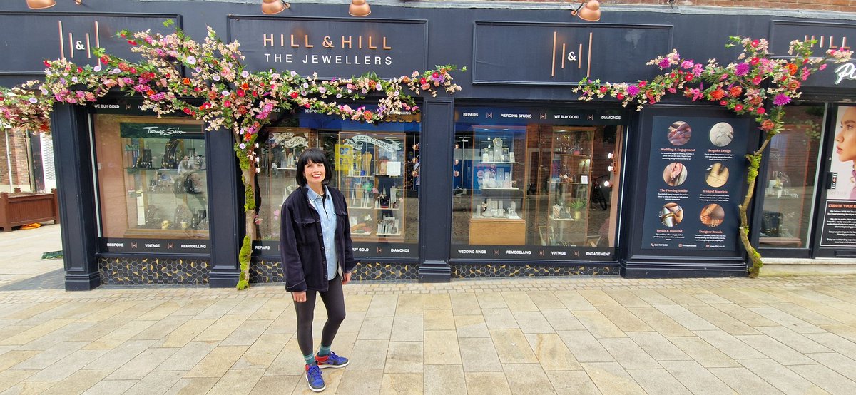 The brilliant Jo Hill has been adding even more florish to the shop front, ready for the summer. #jewellery #Altrincham