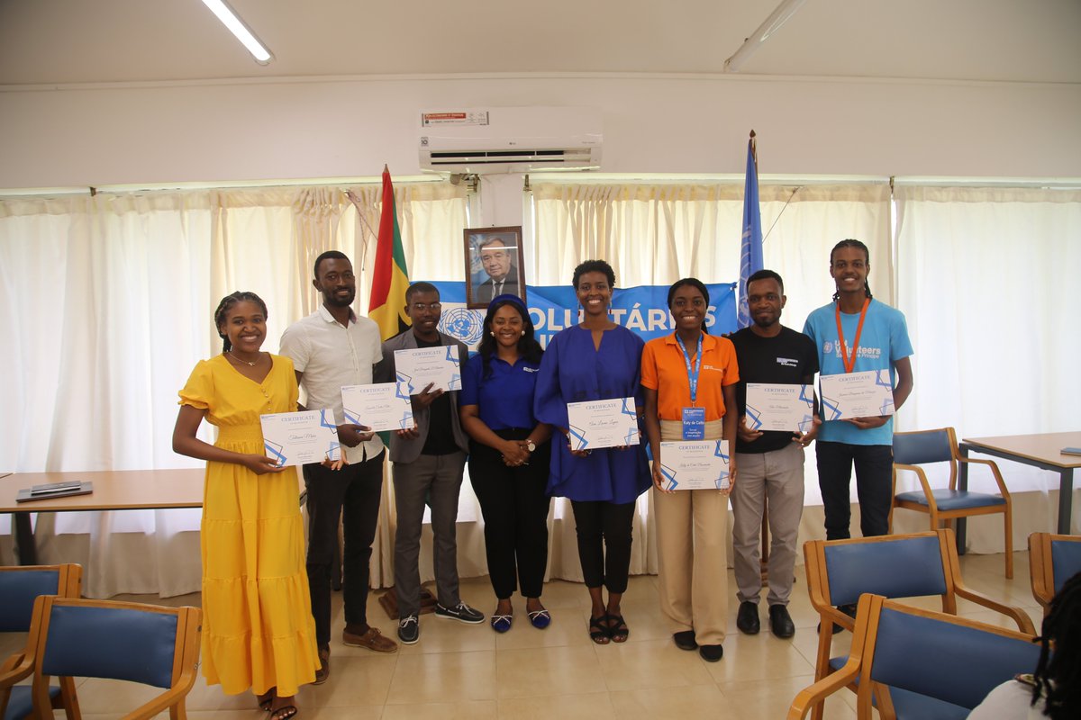 UNV_STP's tweet photo. A Town Hall Meeting was held yesterday, part of our ongoing commitment to recognizing and supporting the incredible work of UN Volunteers in Sao Tome and Principe and West and Central Africa... #unvolunteers #volunteerism #SDGs #Empowerment #recognize https://t.co/ft1JZhELNW