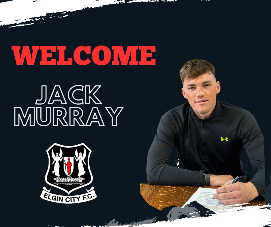 JACK MURRAY ✍🏼

Elgin City are delighted to announce the signing of Jack Murray from Buckie Thistle on a 3 year deal for an undisclosed fee

Jack is a 23 year old defender who scored 26 goals last season for Buckie and was voted Highland League POTY

Welcome to the club Jack ⚫️⚪️