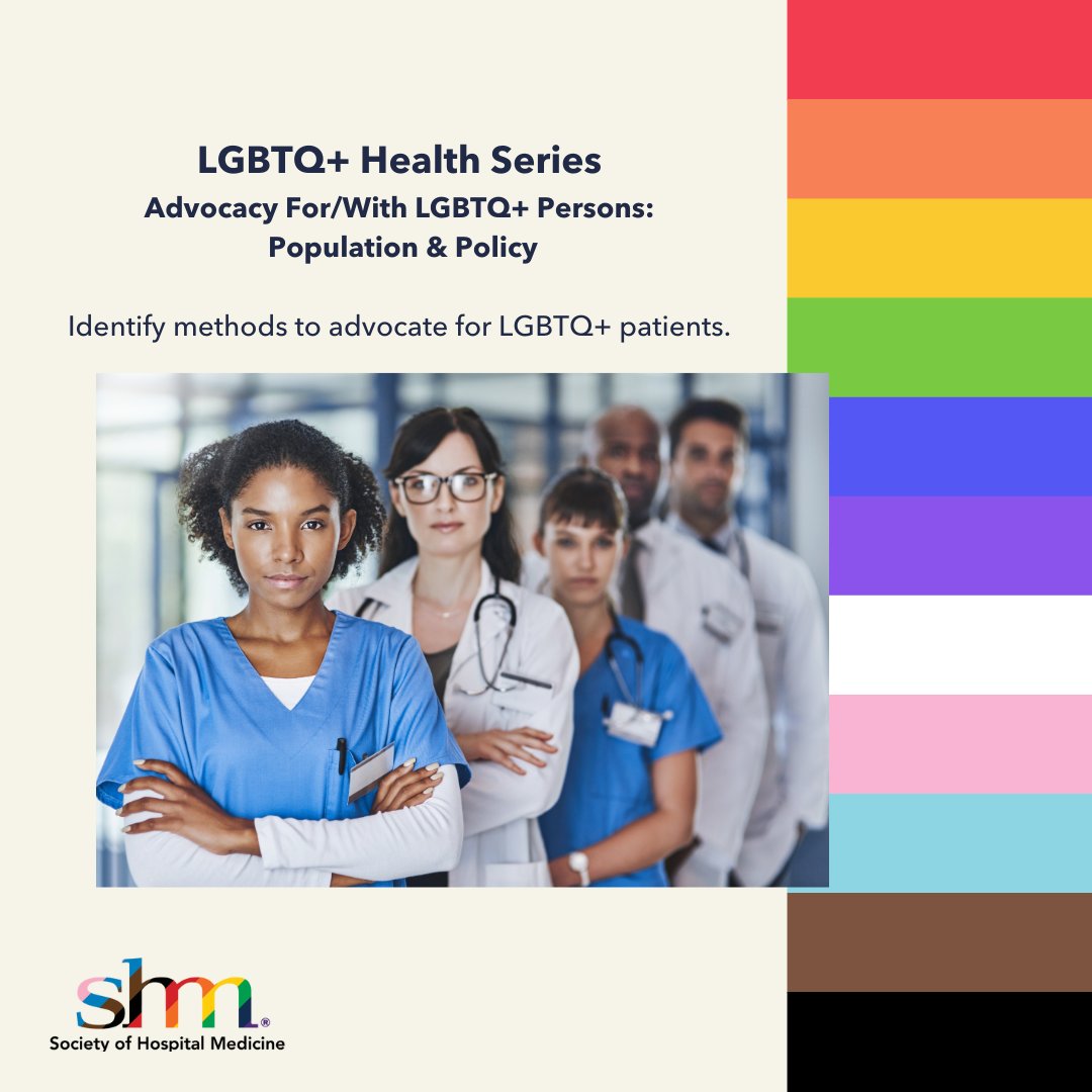 How do you advocate for LGBTQ+ patients? 
💡 Gain valuable historical &amp; generational insights
📣 Identify different advocacy methods  
📝 Learn more about the policy landscape
@SHMadvocacy #PrideMonth #LGBTQIAhealth
bit.ly/3VwZVXz