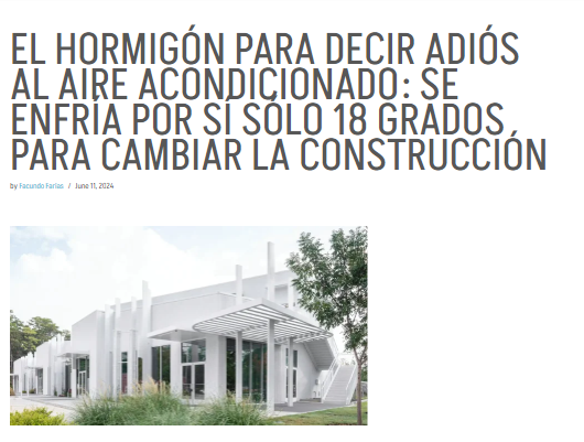 📰 [NOTICIA] EL HORMIGÓN PARA DECIR ADIÓS AL AIRE ACONDICIONADO: SE ENFRÍA POR SÍ SÓLO 18 GRADOS PARA CAMBIAR LA CONSTRUCCIÓN
qrcd.org/5V0m
<a href="/CamarcoArg/">Cámara Argentina de la Construcción</a> <a href="/tiiccamarco/">tiiccamarco</a>