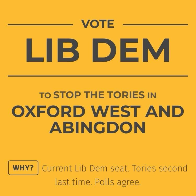 LaylaMoran's tweet image. Vote Layla Moran in Oxford West and Abingdon to keep the Tories out on 4th July, says @TacticalVote.
Residents have two choices in this election: A Tory Party insistent on destroying our NHS and our environment, or local leadership with Layla.