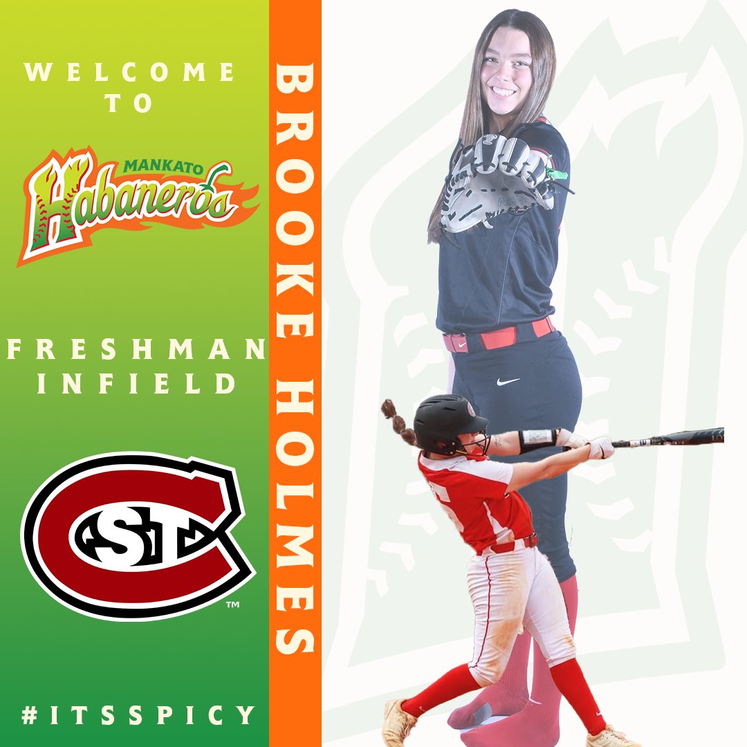 Mankato Habaneros (@katohabaneros) on Twitter photo Let's give a warm welcome to <a href="/brookeholmes23/">Brooke Holmes</a>! Brooke joins us from the St. Cloud State University where she is in her first season. Brooke looks to have an immediate impact on the Habaneros and the Mankato community.
Story: northwoodsleague.com/mankato-habaneโฆ
#ItsSpicy Let's give a warm welcome to <a href="/brookeholmes23/">Brooke Holmes</a>! Brooke joins us from the St. Cloud State University where she is in her first season. Brooke looks to have an immediate impact on the Habaneros and the Mankato community.
Story: northwoodsleague.com/mankato-habaneโฆ
#ItsSpicy