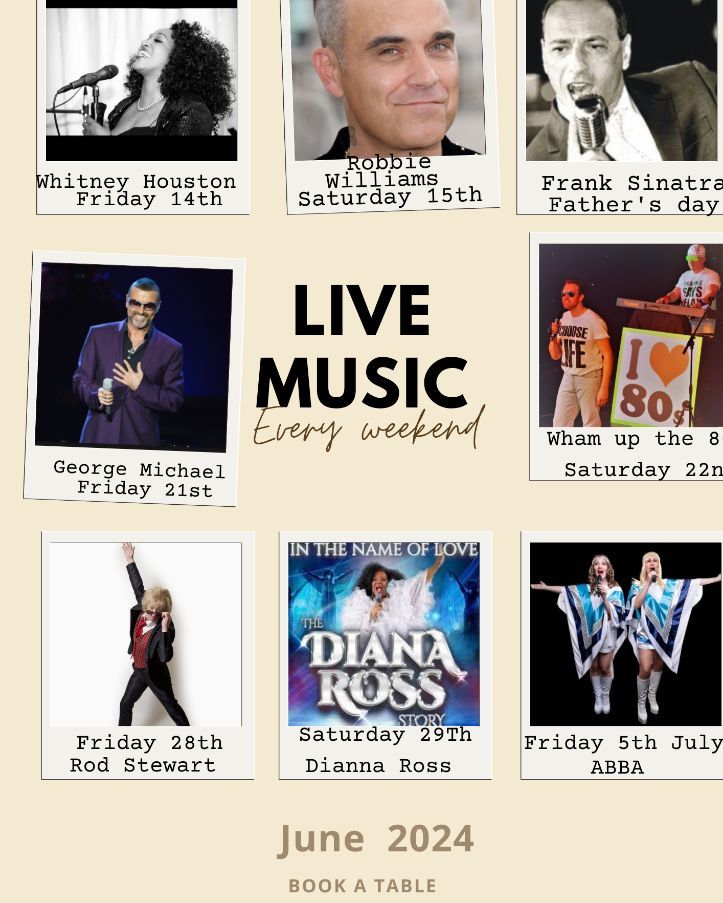 MonkHungry's tweet photo. Next Weekend 14th Witney Houston Tribute 
15th Take That by Robbie Williams Tribute
16th Father's Day. From 2.30 old blue eyes Frank Sinatra tribute. 
Book a table on 01704 809355 
Or message  us here.
Or book  on line.
https://t.co/IbuZVxy7P6 https://t.co/yIlIQa9vX4