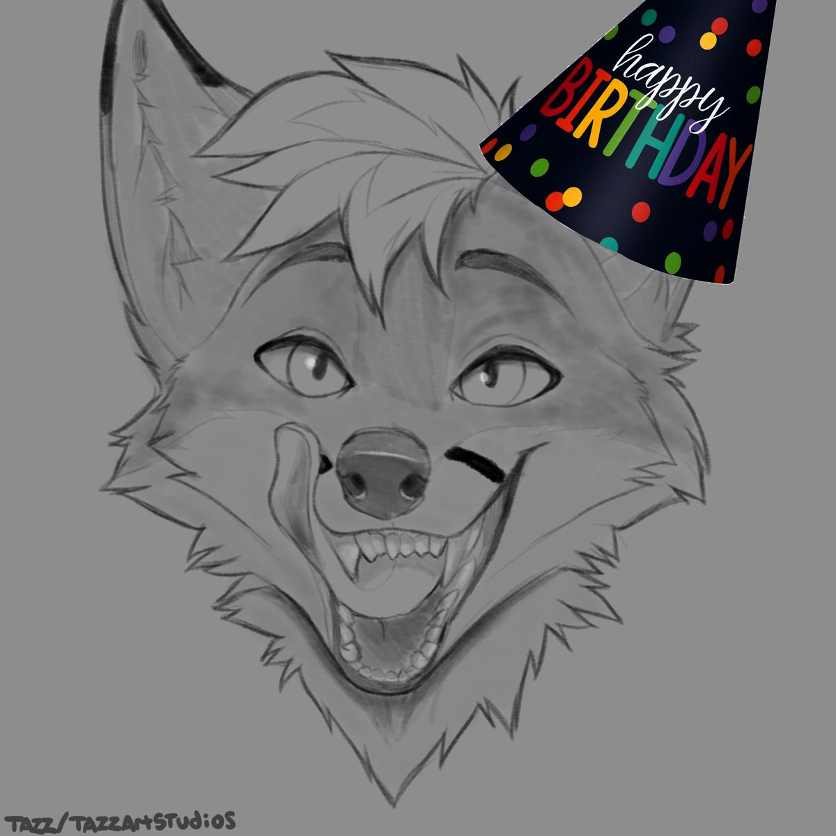 TazztheWolf's tweet photo. Just wanted to wish a very happy birthday to my pal @AydanFox 

Here's some birthday art sketch I did last night! https://t.co/QTNvy91JpG