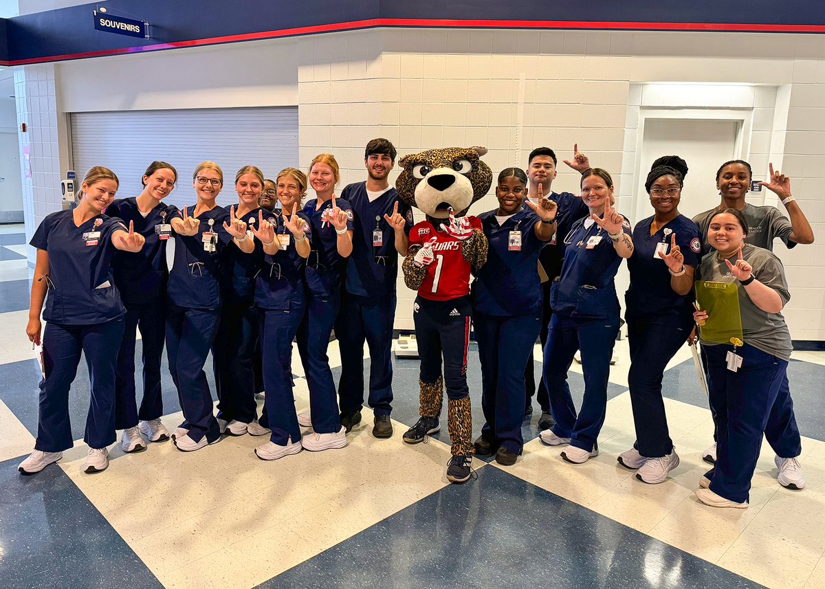 USACONursing's tweet photo. Nursing students completing their pediatrics clinical rotation recently helped Heart for Athletes screen more than 400 Mobile County Public Schools student athletes for heart disorders at the USA Mitchell Center. ❤️🩺#SouthAlabamaNursing 

Learn more: https://t.co/JEKnkjpGDf https://t.co/ST9eddeESu