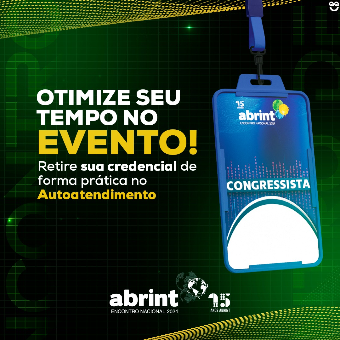 AbrintOficial's tweet photo. Retire sua credencial de forma prática, sem complicações. Utilize o QR code da inscrição realizada ou o seu CPF.
Amanhã tem virada de lote, corra e inscreva-se:
https://t.co/IFhuJgJmJP
#abrint #abrint2024 #provedordeinternet #isp #provedoresdeinternet #Autoatendimento https://t.co/BjksTiTQl3