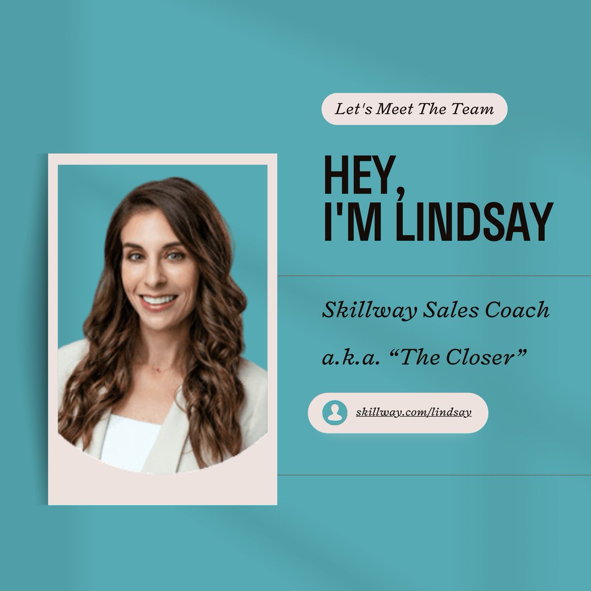 🚀 Meet Lindsay Shapiro, a Skillway powerhouse! Passionate about sales and helping you CRUSH goals. As a mom of two, she values a well-rounded life.

Favorite Coaching Topics:
✅ Handling Objections
✅ Closing Techniques

Learn more: skwy.co/4b0eAiC