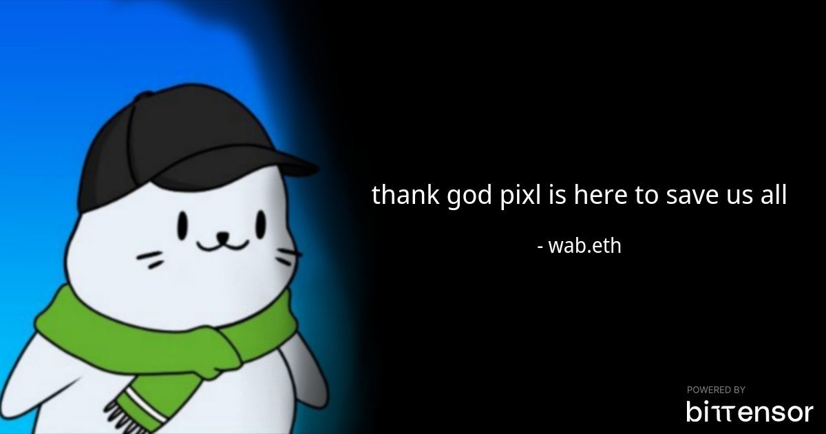 Thank god $Pixl is here to save us all