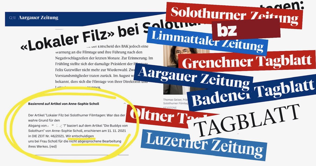 #chmedia entschuldigt sich nach 17 Monaten (!) für die NICHT ABGESPROCHENE BEARBEITUNG EINES WERKES 
Wenn👨🏻👨🏻👨🏻👱‍♀️👨🏻👨🏻👨🏻👨🏻👨🏻👨🏻👨🏻👨🏻👨🏻👨🏻👨🏻👨🏻👨🏻👨🏻👱‍♀️👨🏻👨🏻👨🏻(👨🏻/👱‍♀️) mir meine Buddy-Texte NICHT ABGESPROCHEN BEARBEITEN, finde ich das — amüsant
#Urheberrecht #Leistungsschutz #NoWomenNoNews
