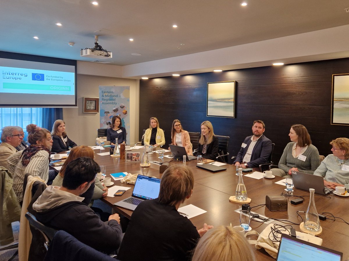 Day 1 of the <a href="/interregeurope/">Interreg Europe</a> project #ORIGINN  meeting in Athlone today. Partners from 6 EU 🇪🇺 regions have come to 🇮🇪 to learn about #GreenInnovation in the #Midlands
