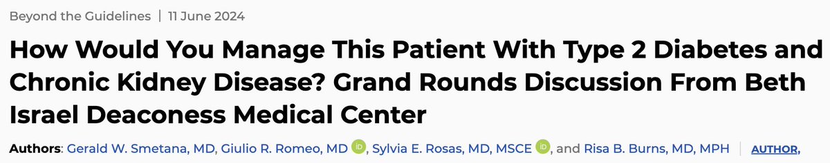 Sylvia Rosas,MD,MSCE (@sylviaerosas) on Twitter photo Our manuscript on management of T2D and CKD as part of the Grand Rounds Discussion From BIDMC series in Annals of Internal Medicine was published today. <a href="/JoslinDiabetes/">Joslin Diabetes Center</a> <a href="/BIDMC_Medicine/">BIDMC Department of Medicine</a> <a href="/BID_NephFellows/">BIDMC Nephrology Fellowship</a> Guilio Romeo , G Smetana, R Burns
annals.org/aim/article/do… Our manuscript on management of T2D and CKD as part of the Grand Rounds Discussion From BIDMC series in Annals of Internal Medicine was published today. <a href="/JoslinDiabetes/">Joslin Diabetes Center</a> <a href="/BIDMC_Medicine/">BIDMC Department of Medicine</a> <a href="/BID_NephFellows/">BIDMC Nephrology Fellowship</a> Guilio Romeo , G Smetana, R Burns
annals.org/aim/article/do…