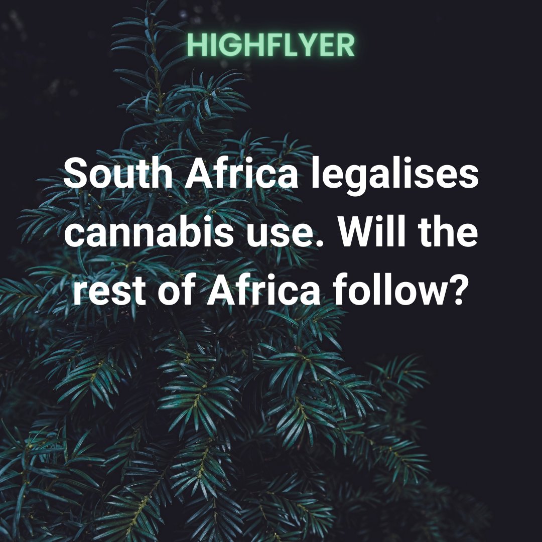HighflyerN's tweet photo. South Africa legalizes cannabis use - will the rest of Africa embrace this change? What are the potential implications for the continent? Find it out!  

🌿Source: https://t.co/9OcKGcPkRM

 #Highflyer #Cannabis #CannabisLaw #Legalization https://t.co/usnlcSkOkB