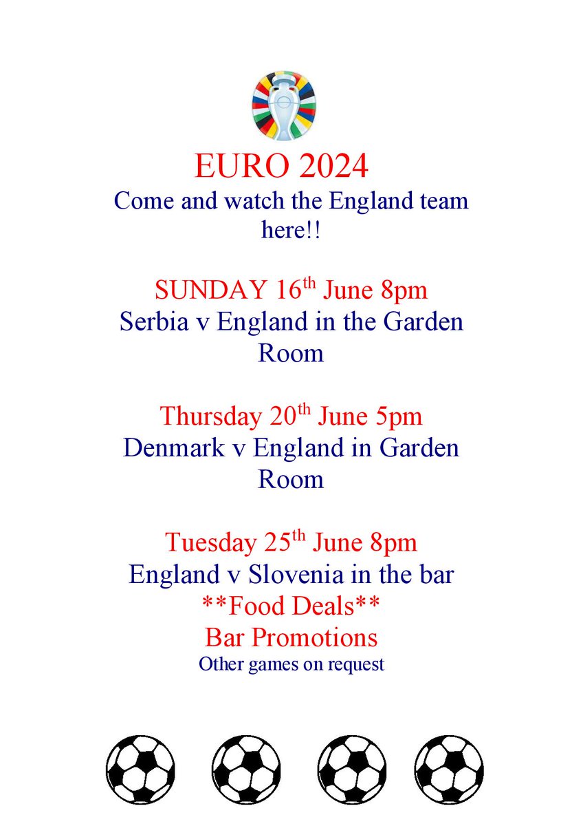 Come and watch @EURO2024 <a href="/BanninghamCrown/">Banningham Crown</a> ⚽️⚽️👑👑😍🍻🍻