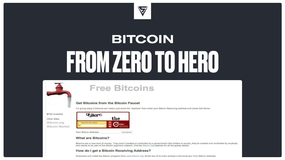 From Free Faucets to Global Adoption Did you know the first-ever Bitcoin  faucet gave away 5 $BTC for solving a simple captcha? Bitcoin was worth  less than $1, and people just claimed