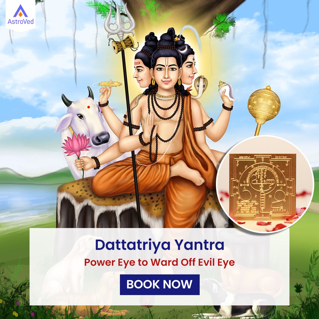 AstroVed's tweet image. #DattatriyaYantra - The Power Eye to ward off #EvilEyes. Pursue aspirations unhindered as this Yantra invokes Lord Dattatriya's might (trinity of Brahma, Shiva, Vishnu) to unchain from evil effects. bit.ly/4aSdSE0

#DattatriyaYantra #Yantras #AstroVed