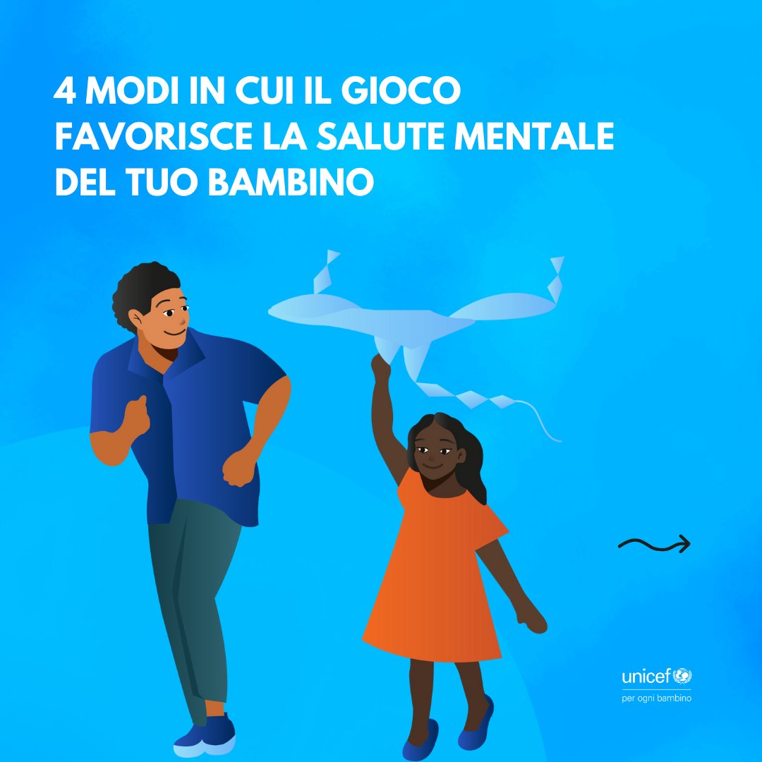 UNICEF_Italia's tweet image. 4️⃣ modi in cui il #gioco aiuta il benessere psico-fisico di un bambino

4️⃣ ottime ragioni per giocare insieme a 🧒/👧

(segui il thread 👇)  

#InternationalDayOfPlay
#EarlyMomentsMatter

1/5