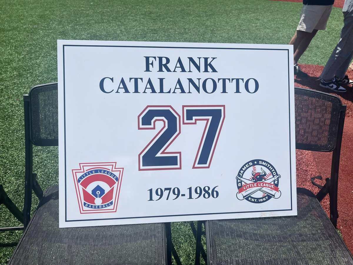fcat27's tweet photo. So incredibly thankful to the St. James - Smithtown Little League for this honor. What a special day for my family and I. https://t.co/KF3jfiB7tm