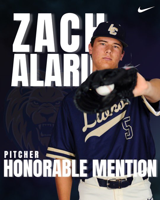 Congratulations to Zach Alarid, District 21-5A, All District Honorable Mention Pitcher.