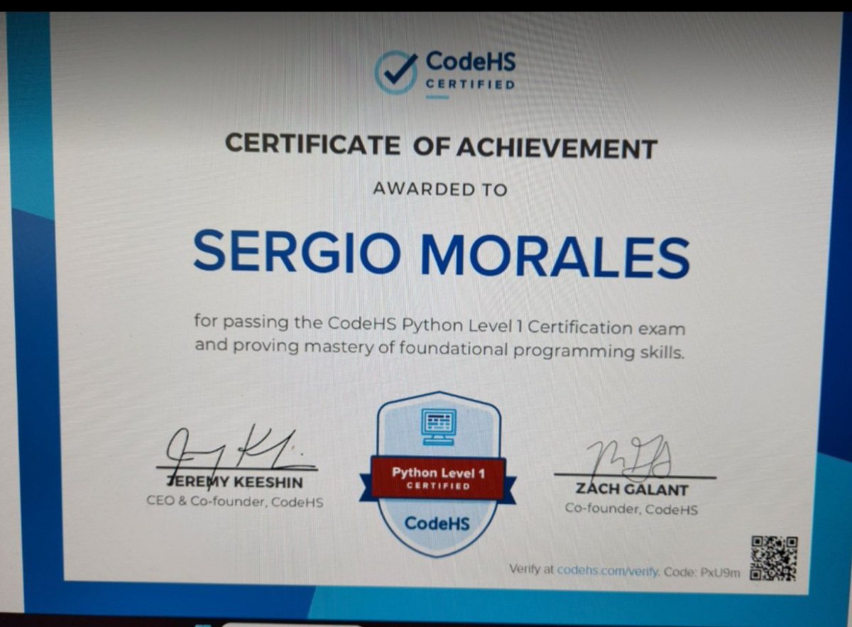 JoseLSilvaSmith's tweet image. We did it! Congratulations Mr. Morales! We are now Python Level I certified! Yay!❤️😊🙌 #TISDProud #TornilloISD #CodeHS