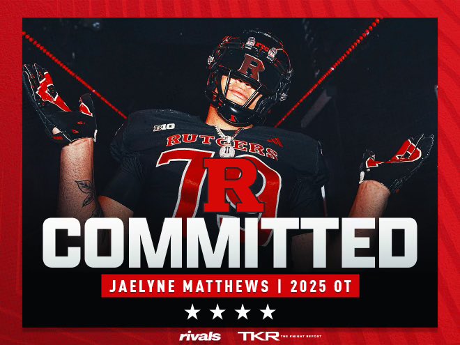RutgersOn3's tweet photo. 🚨COMMIT ALERT🚨

2025 Toms River North (NJ) offensive tackle Jaelyne Matthews (@JaelyneMatthew3) commits to #Rutgers Football‼️

👉 https://t.co/3WlGGn3IU9 https://t.co/LTT4NMhWvW