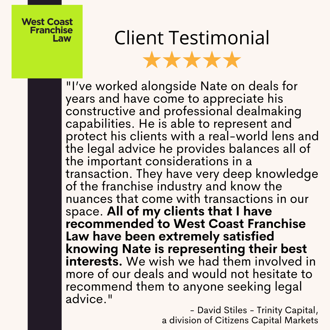 WestCoastFranch's tweet photo. Legal Services for Franchisees: WCFL is with you at every stage of business
From your first purchase to your hard-won exit, we collaborate with you to grow and protect your brand. 

📞Do you have questions about franchising?
Contact Nate Riordan today: 206-903-0401 https://t.co/zIH5cbkjmn