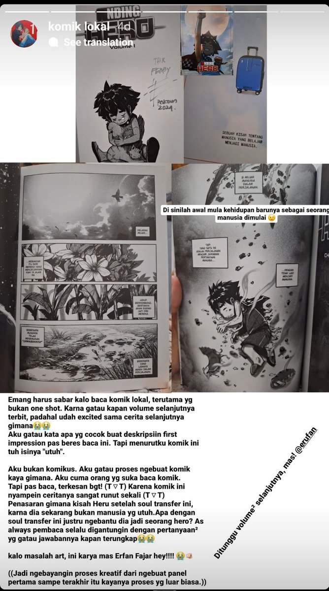 febbfey's tweet photo. #FindingHero karya mas #ErfanFajar
Aku sangat nungguin volume 2 nya!! Semoga volumenya banyak juga, aamiin (T▽T)
Gak heran ini jadi komik pang hadena di peskom 🫵🏻 https://t.co/Ev9POAMcdA