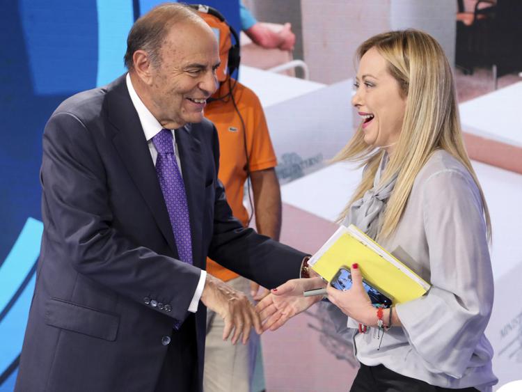 2) The wines that will be served at the state dinner offered to the delegations Thursday night are produced at the masseria owned by Bruno Vespa, a famous establishment journalist who also interviewed Meloni two days ago