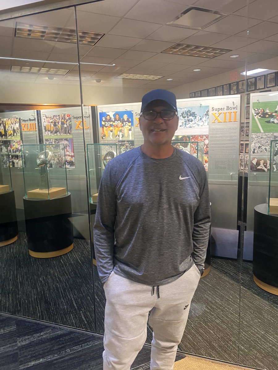 Having a great time with the Pittsburgh Steelers! Just got here but already learning so much. #SteelersNation #HereWeGo