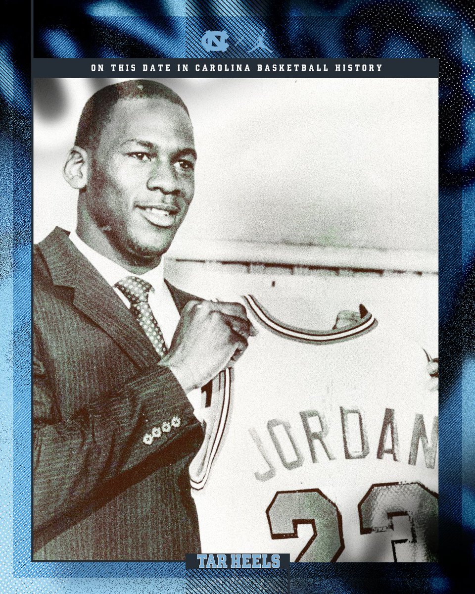 On this date 40 years ago, Michael Jordan went third overall in the 1984 NBA Draft to the @ChicagoBulls.

#GoHeels #CarolinaFamily