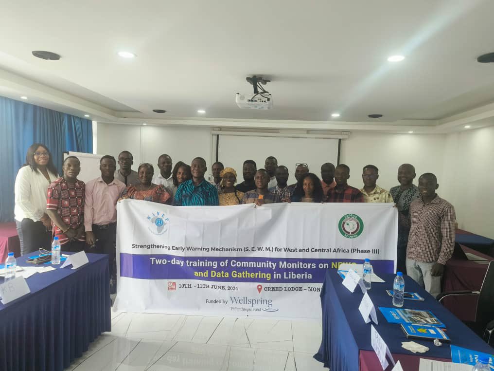 WANEP_Regional's tweet photo. #WANEP concluded a two-day training for community monitors in Liberia on using the National Early Warning System (#NEWS). The event is part of the ‘Strengthening Early Warning Mechanism (#SEWM)for West & Central Africa’ project, supported by the Wellspring Philanthropic Fund USA. https://t.co/p5CQytF9V6