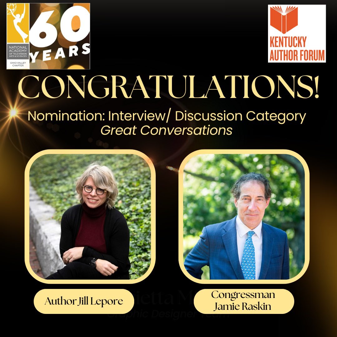 KYAuthorForum's tweet photo. 🚨🚨We have exciting news! 🚨🚨

Great Conversations was just nominated for an EMMY in the Interview/Discussion category!! 🏆

To watch this episode, visit https://t.co/jimdWGuzhZ (https://t.co/jimdWGuzhZ).

Awards will be presented on July 20th!🧡🧡 https://t.co/sp9EcY5Gap